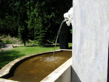 Detail der Wassertreppe im Botanischen Garten Potsdam