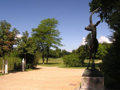 Blick vom Eingansportal in den Park Sanssouci