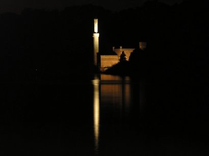 Dampfmaschinenhaus an der Glienicker Lake Nachts