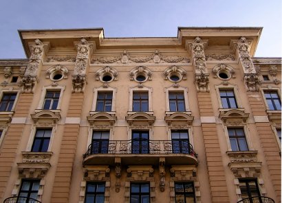 Jugendstilfassade in der Rigaer Neustadt