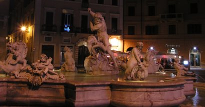 der Neptunbrunnen auf der Piazza Navona