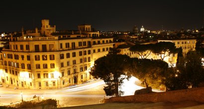 Blick von der Aracoeli Treppe in Richtung St. Peter