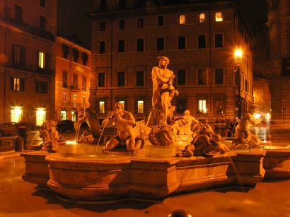 die Fontana del Moro auf der Piazza Navona