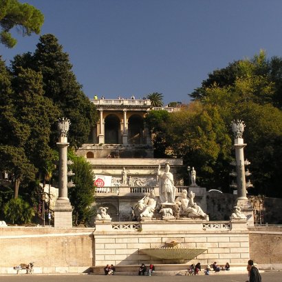 Rom Blick von der Piazza del Popolo zum Monte Pincio