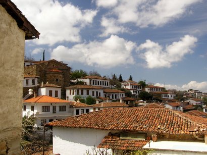 Blick auf die alte griechische Kirche